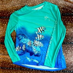 Guy Harvey long sleeve rash guard fish and manatee on it